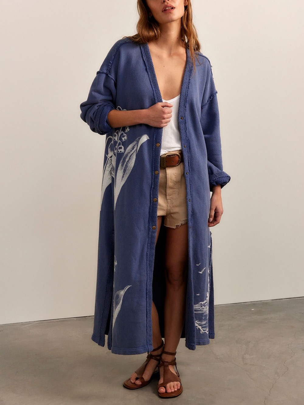 Free People Dutch Maxi Cardi